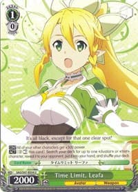 Time Limit, Leafa - Sword Art Online Re: Edit - Weiss Schwarz card