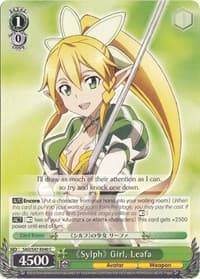 Sylph Girl, Leafa - Sword Art Online Re: Edit - Weiss Schwarz card