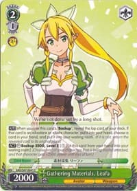 Gathering Materials, Leafa - Sword Art Online Re: Edit - Weiss Schwarz card