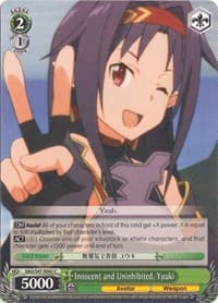 Innocent and Uninhibited, Yuuki - Sword Art Online Re: Edit - Weiss Schwarz card