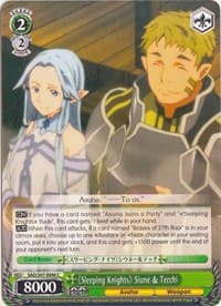 "Sleeping Knights" Siune & Tecchi - Sword Art Online Re: Edit - Weiss Schwarz card