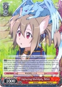 Gathering Materials, Silica - Sword Art Online Re: Edit - Weiss Schwarz card
