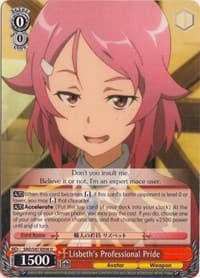 Lisbeth's Professional Pride - Sword Art Online Re: Edit - Weiss Schwarz card