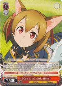 Cait Sith Girl, Silica - Sword Art Online Re: Edit - Weiss Schwarz card