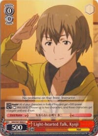Light-hearted Talk, Kyoji - Sword Art Online Re: Edit - Weiss Schwarz card