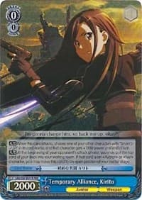 Temporary Alliance, Kirito (RRR) - Sword Art Online Re: Edit - Weiss Schwarz card