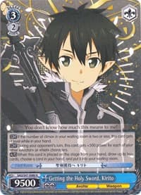 Getting the Holy Sword, Kirito - Sword Art Online Re: Edit - Weiss Schwarz card