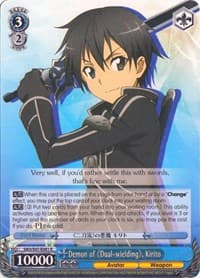 Demon of Dual-wielding, Kirito - Sword Art Online Re: Edit - Weiss Schwarz card