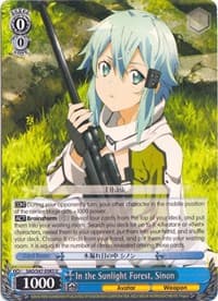 In the Sunlight Forest, Sinon - Sword Art Online Re: Edit - Weiss Schwarz card