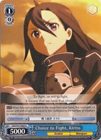Choice to Fight, Kirito - Sword Art Online Re: Edit - Weiss Schwarz card