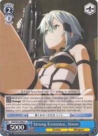Strong Existence, Sinon - Sword Art Online Re: Edit - Weiss Schwarz card
