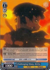 Challenging Many, Kirito - Sword Art Online Re: Edit - Weiss Schwarz card