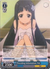 Providing Information, Yui - Sword Art Online Re: Edit - Weiss Schwarz card