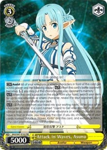 Attack in Waves, Asuna - Sword Art Online Re: Edit - Weiss Schwarz card