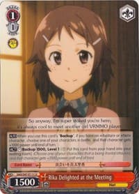 Rika Delighted at the Meeting - Sword Art Online Re: Edit - Weiss Schwarz card
