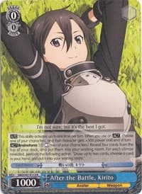 After the Battle, Kirito - Sword Art Online Re: Edit - Weiss Schwarz card