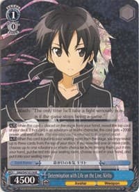 Determination with Life on the Line, Kirito - Sword Art Online Re: Edit - Weiss Schwarz card