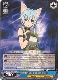 Adventure with Everyone, Sinon - Sword Art Online Re: Edit - Weiss Schwarz card
