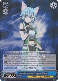 Adventure with Everyone, Sinon (RRR) - Sword Art Online Re: Edit - Weiss Schwarz card