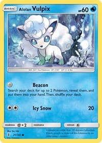 Alolan Vulpix - SM - Guardians Rising - Pokemon card