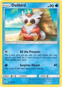 Delibird - SM - Guardians Rising - Pokemon card