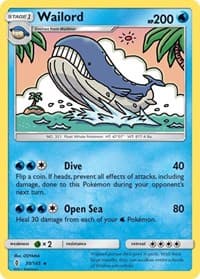 Wailord - SM - Guardians Rising - Pokemon card