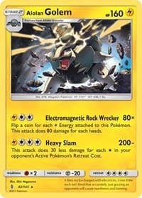 Alolan Golem - SM - Guardians Rising - Pokemon card