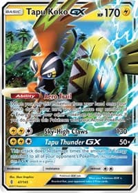 Tapu Koko GX - SM - Guardians Rising - Pokemon card