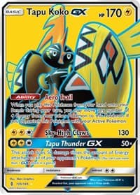 Tapu Koko GX (Full Art) - SM - Guardians Rising - Pokemon card