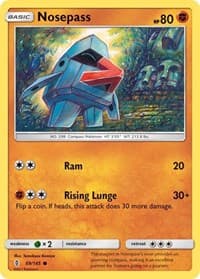 Nosepass - SM - Guardians Rising - Pokemon card