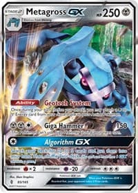 Metagross GX - SM - Guardians Rising - Pokemon card