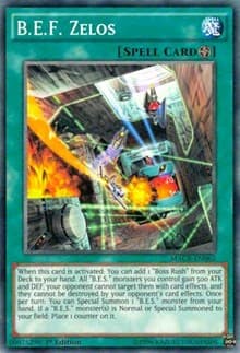 B.E.F. Zelos - Maximum Crisis - YuGiOh card