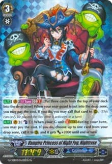 Vampire Princess of Night Fog, Nightrose - G-CHB03: Rummy Labyrinth Under the Moonlight - Cardfight Vanguard card