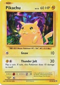 Pikachu - 35/108 (Cracked Ice Holo) - Deck Exclusives - Pokemon card