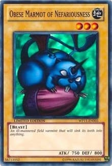 Obese Marmot of Nefariousness - World Championship 2011 Card Pack - YuGiOh card
