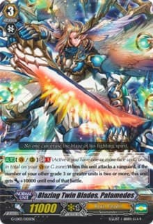 Blazing Twin Blades, Palamedes - G-Legend Deck Vol.3: The Blaster - Cardfight Vanguard card