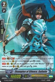 Champion of Silence, Gallatin (RRR Foil) - G-Legend Deck Vol.3: The Blaster - Cardfight Vanguard card