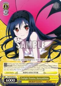 Twilight Promise, Kuroyukihime - Accel World - Weiss Schwarz card