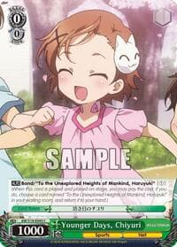 Younger Days, Chiyuri - Accel World - Weiss Schwarz card