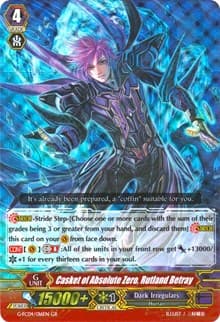 Casket of Absolute Zero, Rutland Betray - G-FC04: Fighters Collection 2017 - Cardfight Vanguard card