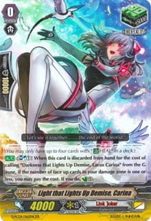 Light that Lights Up Demise, Carina - G-FC04: Fighters Collection 2017 - Cardfight Vanguard card
