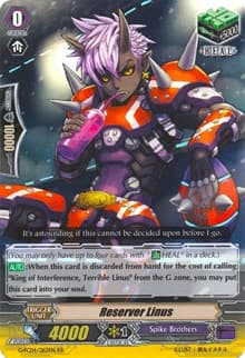 Reserver Linus - G-FC04: Fighters Collection 2017 - Cardfight Vanguard card