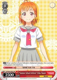 "Summer School Uniform" Chika Takami - Love Live! Sunshine!! - Weiss Schwarz card