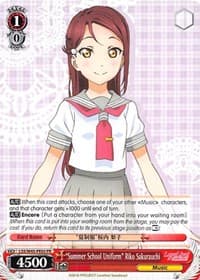 "Summer School Uniform" Riko Sakurauchi - Love Live! Sunshine!! - Weiss Schwarz card