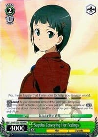 Suguha Conveying Her Feelings - Sword Art Online - Weiss Schwarz card