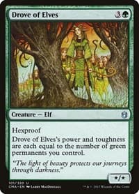 Drove of Elves - Commander Anthology - Magic: The Gathering card