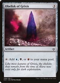 Obelisk of Grixis - Archenemy: Nicol Bolas - Magic: The Gathering card