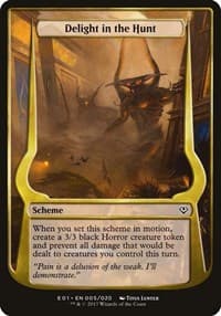 Delight in the Hunt (Archenemy: Nicol Bolas) - Oversize Cards - Magic: The Gathering card