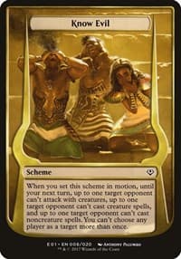 Know Evil (Archenemy: Nicol Bolas) - Oversize Cards - Magic: The Gathering card