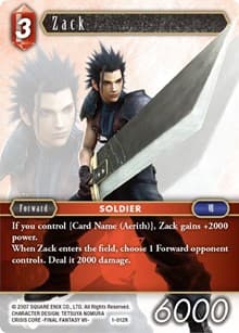 Zack - Opus I - Final Fantasy TCG card